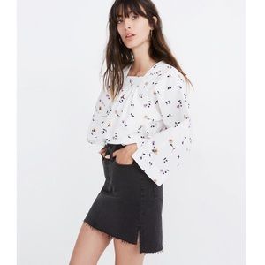 Madewell Stretch Denim Straight Mini Skirt